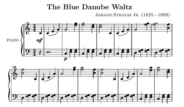 Danubio Azul piano