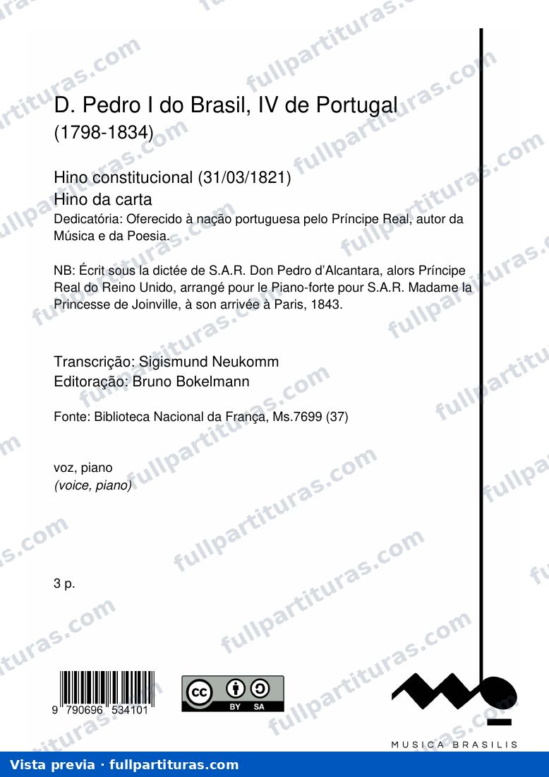 Hino Constitucional Voz Piano — preview