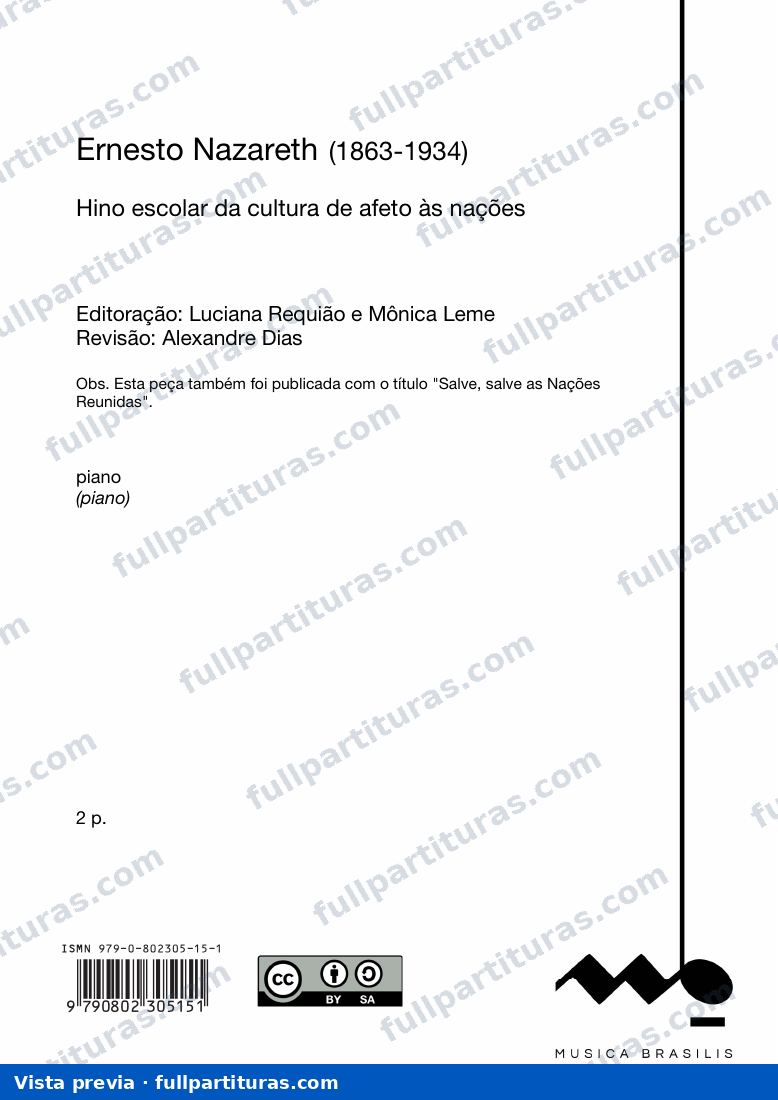 Hino escolar da cultura de afeto às nações — preview