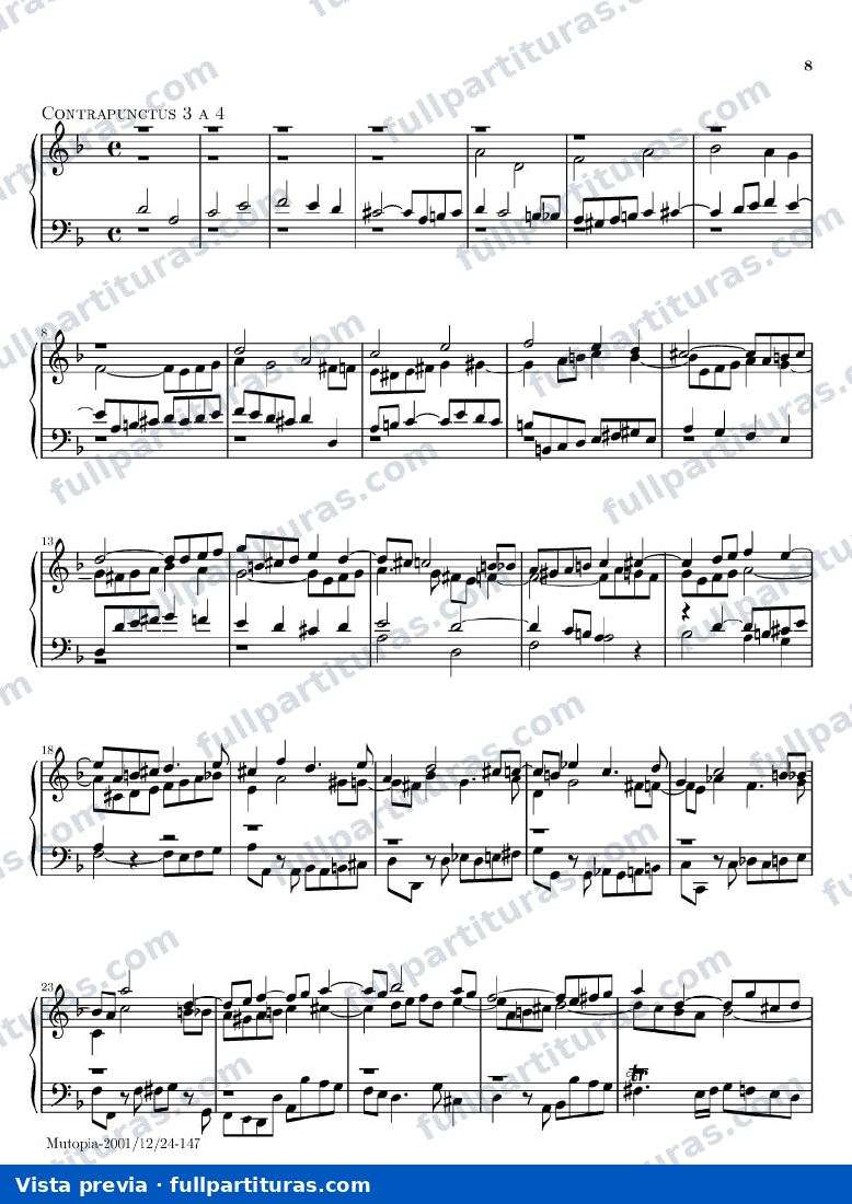 Contrapunto 3 a 4 — preview