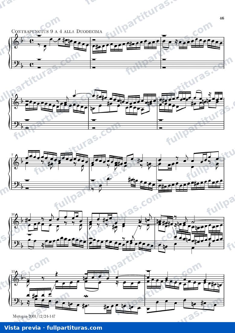 Contrapunto 9 a 4 (alla duodecima) — preview