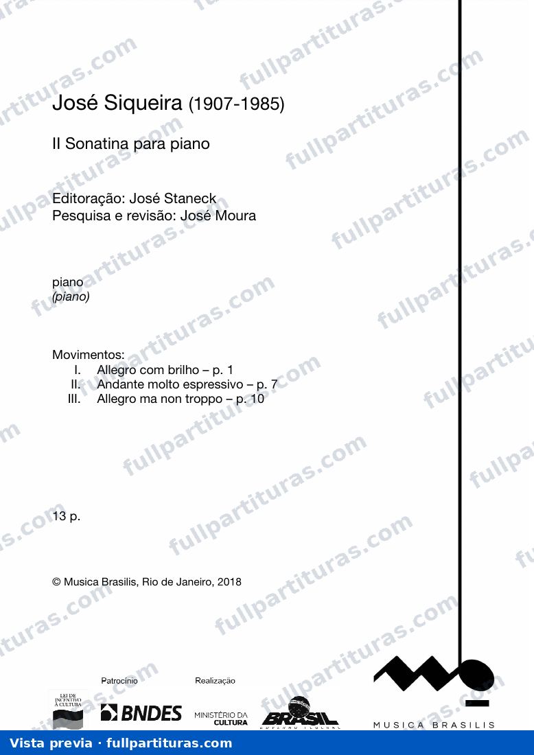 II Sonatina para piano — preview