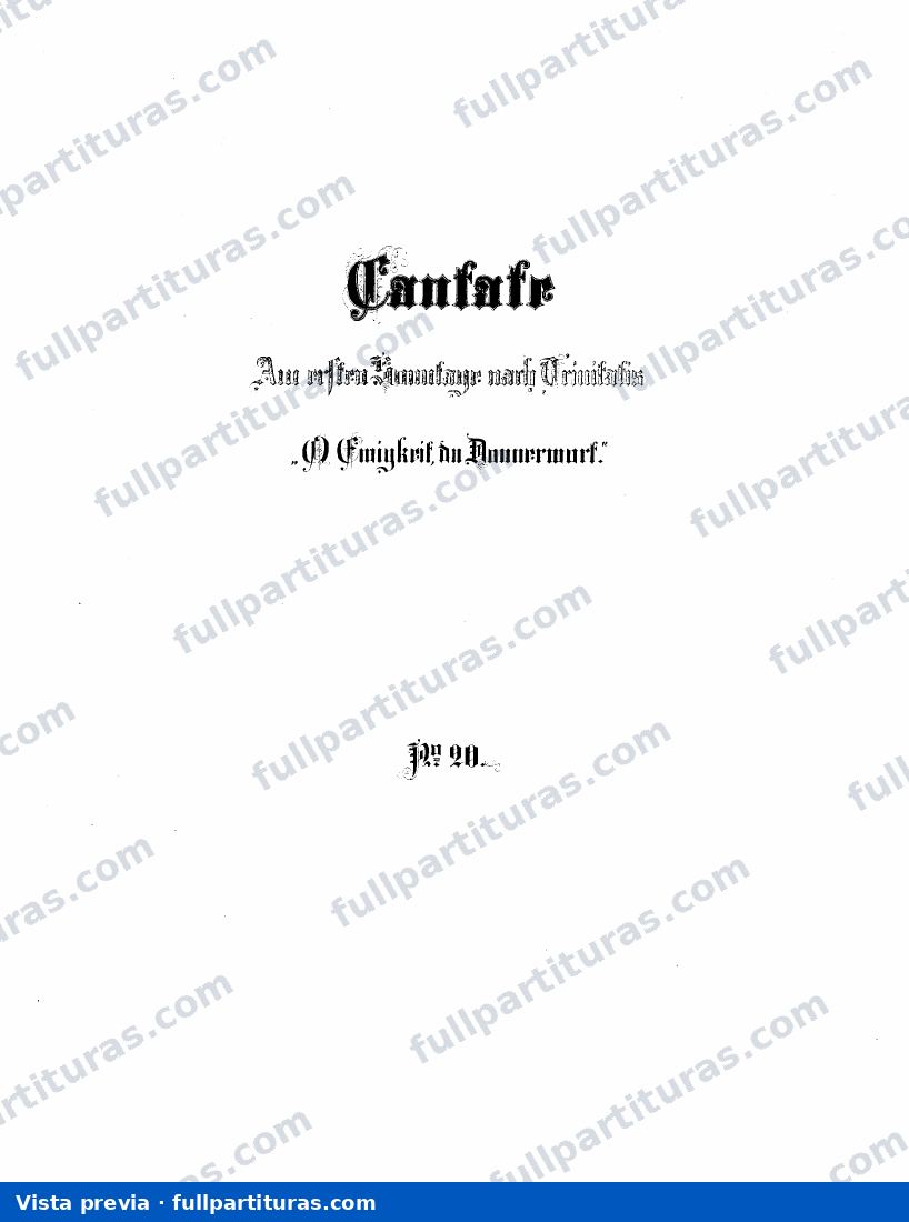 O Ewigkeit, du Donnerwort — preview
