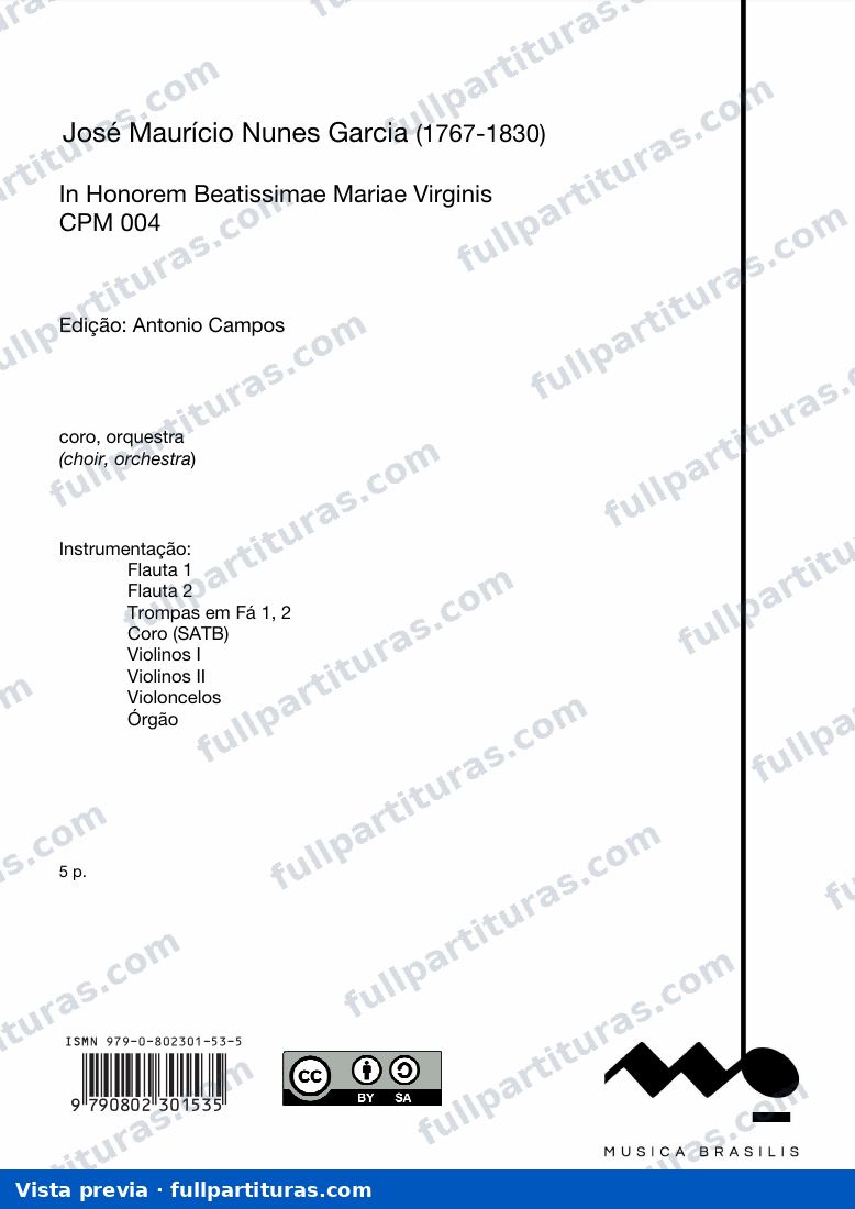 In Honorem Beatissimae Mariae Virginis — preview