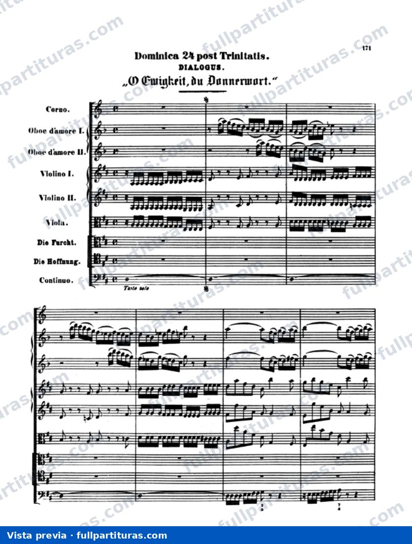 O Ewigkeit, du Donnerwort — preview