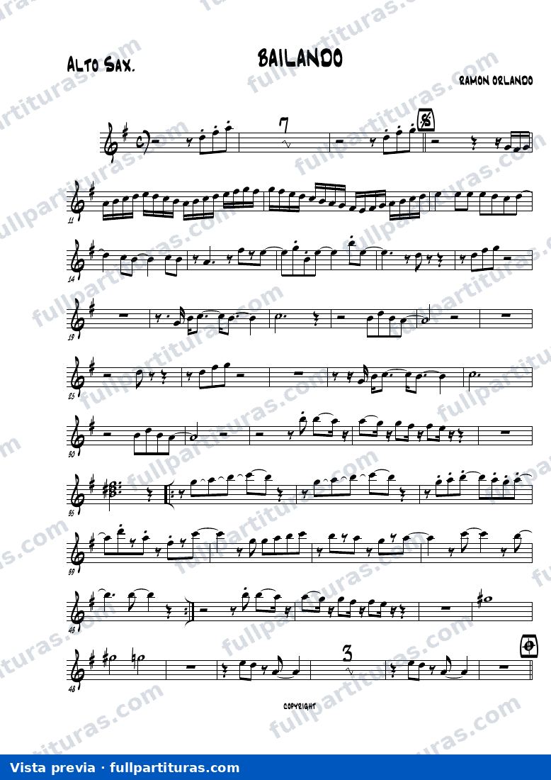 Bailando (Saxofón Alto) — vista previa