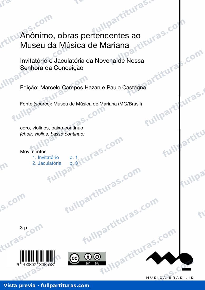 Invitatório e jaculatória da nov(...), Anônimo — vista previa