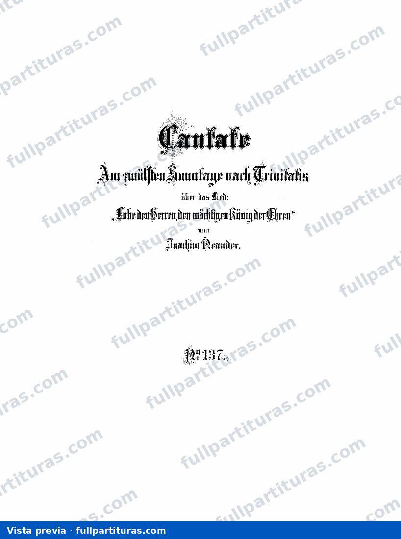 Lobe den Herren, denmächtigen König der Ehren — preview
