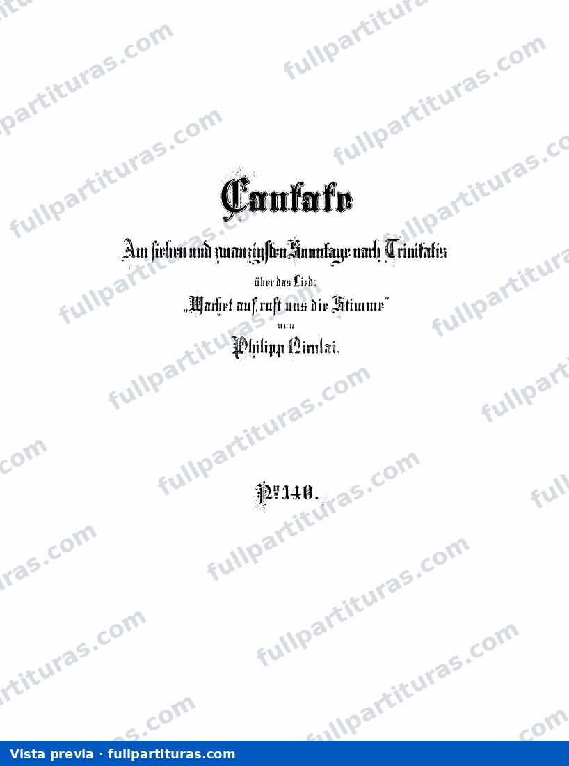 Wachet auf, ruft uns die Stimme — preview