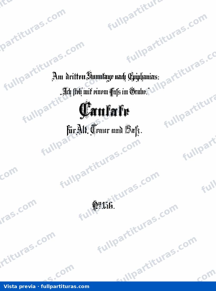 Ich steh mit einem Fuß im Grabe, — preview