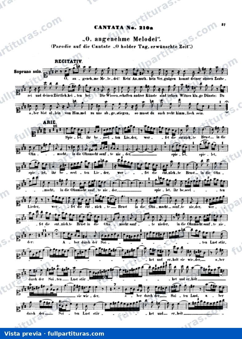 O holder Tag, erwünschte Zeit BWV — preview