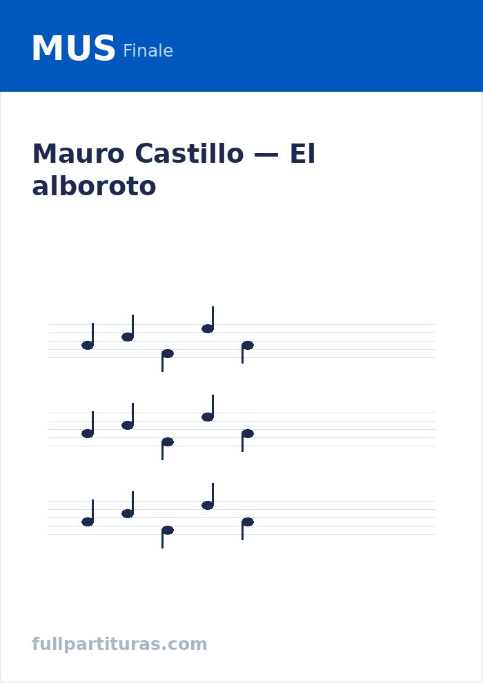 El alboroto — Vorschau