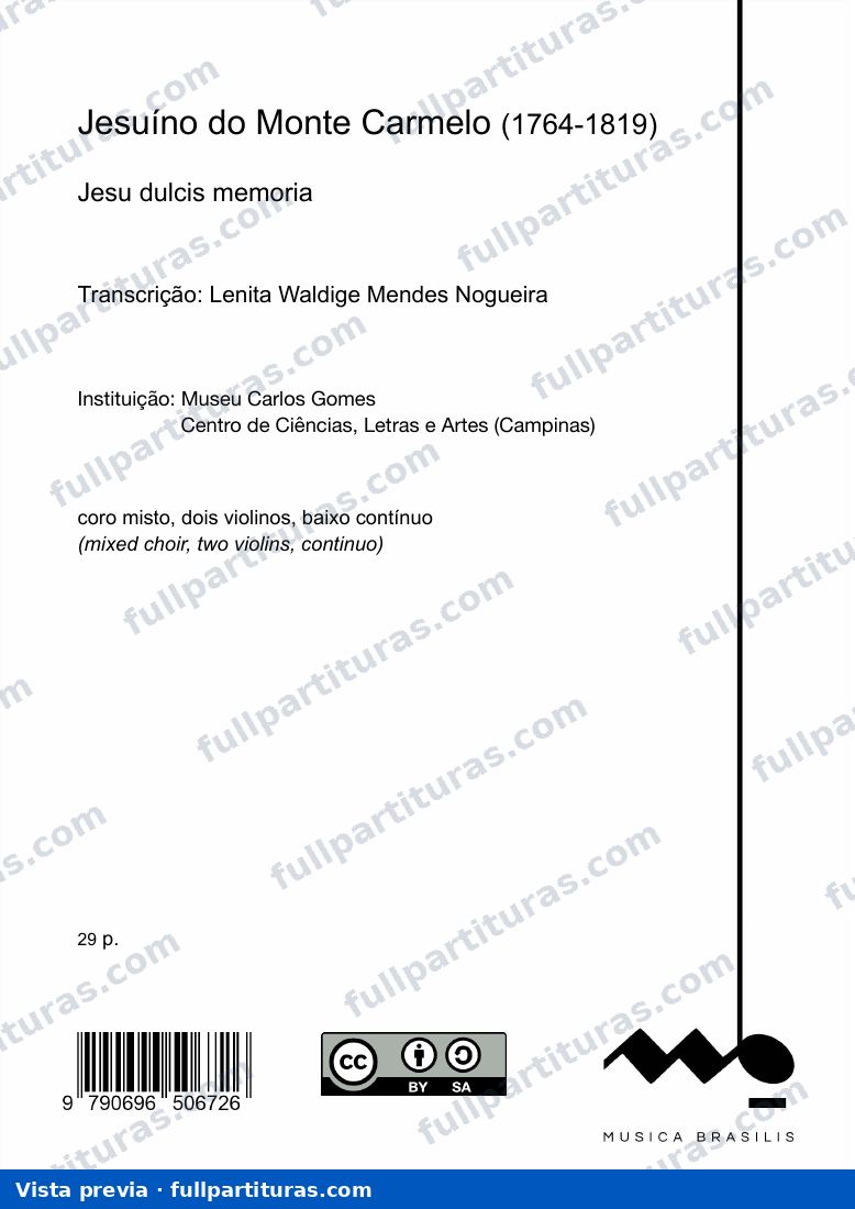 Jesu dulcis memoria — preview