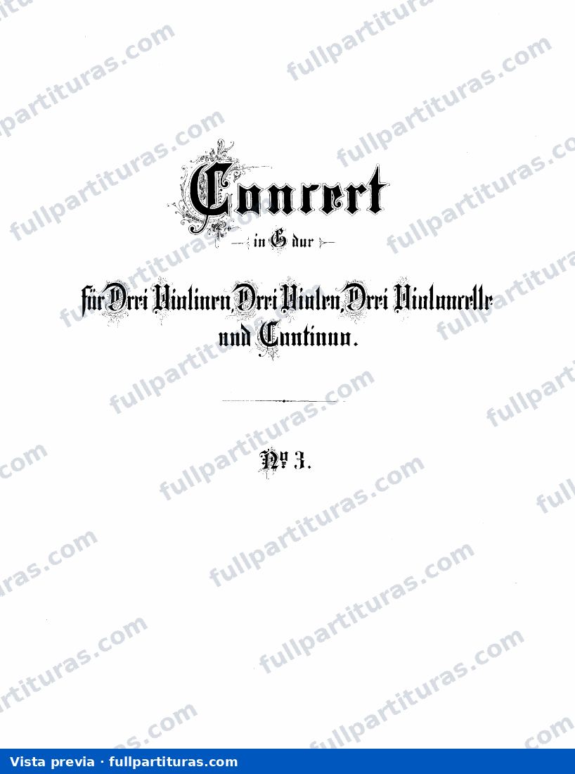 Concierto No. 3 in G Major — preview