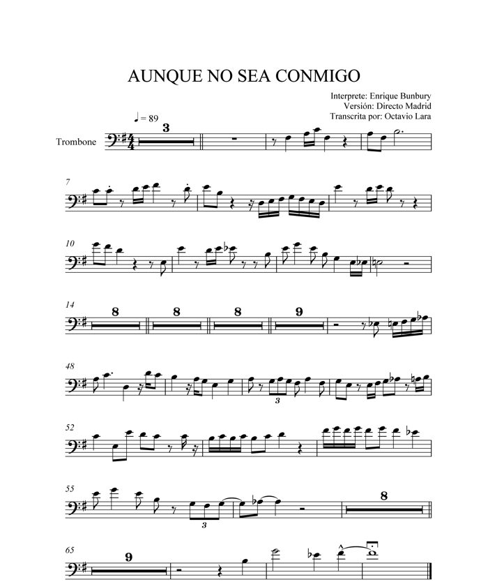 Aunque no sea conmigo — vista previa