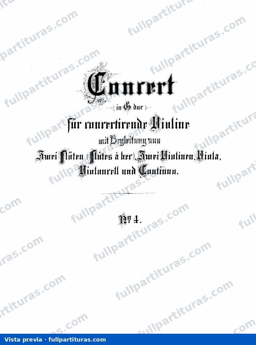 Concierto No. 4 in G Major — preview