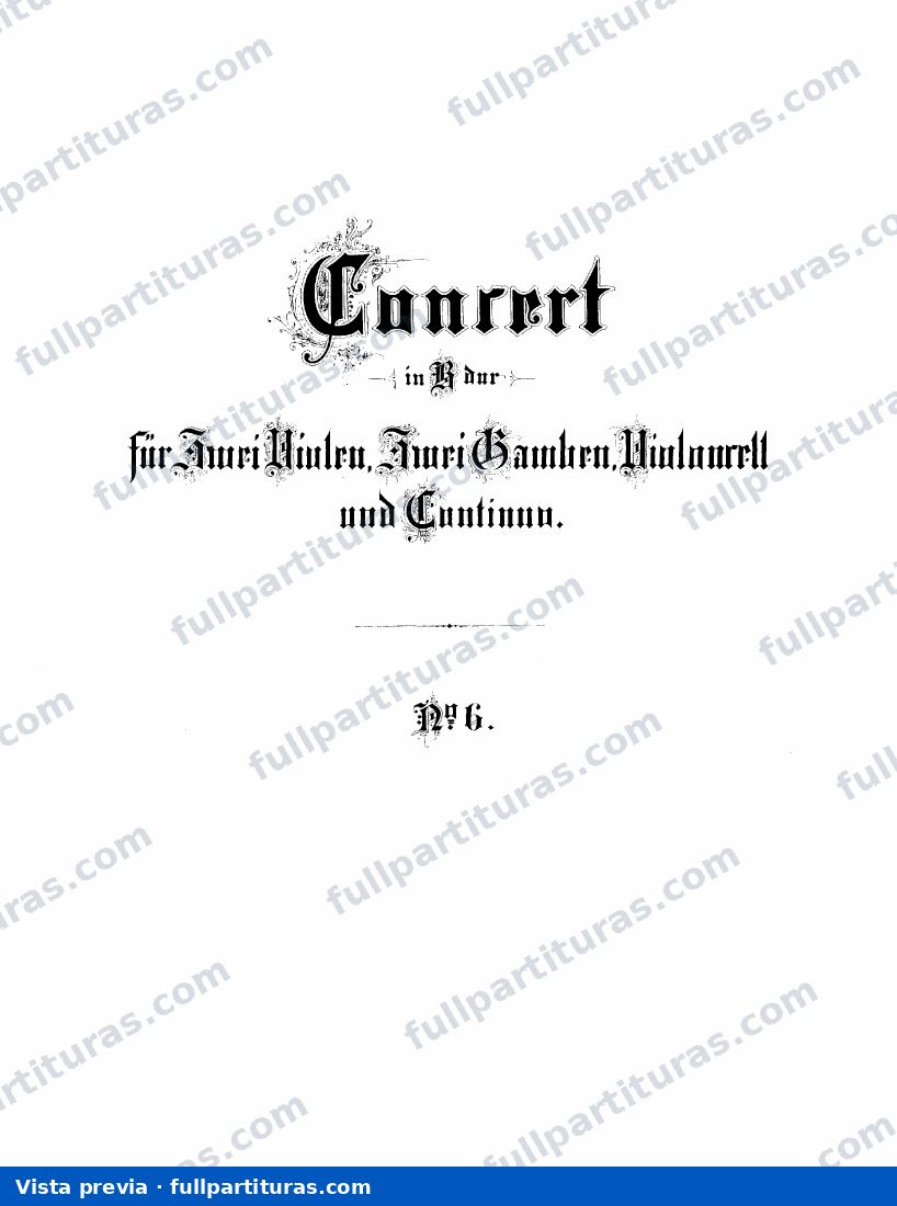 Concierto No. 6 in B Flat Major — preview