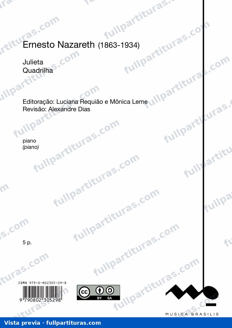 Julieta, Ernesto Nazareth — preview