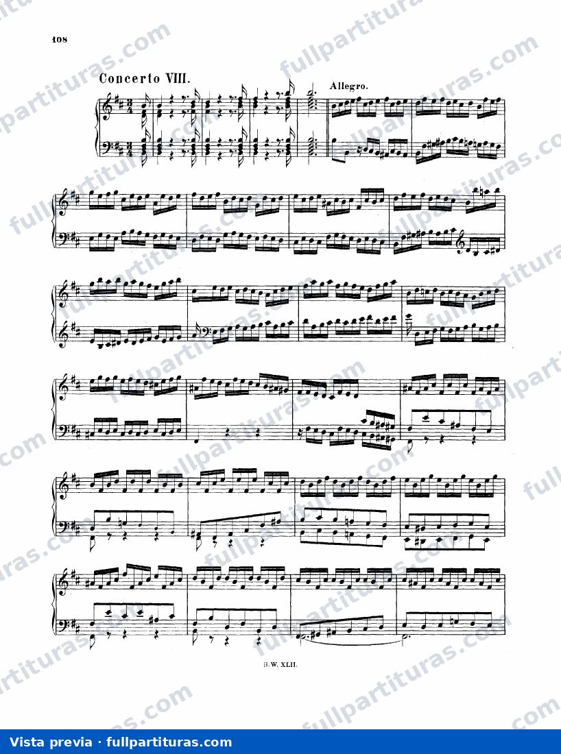 Arreglo de conciertos de otros autores: Concerto in B minor, BWV 979 — preview