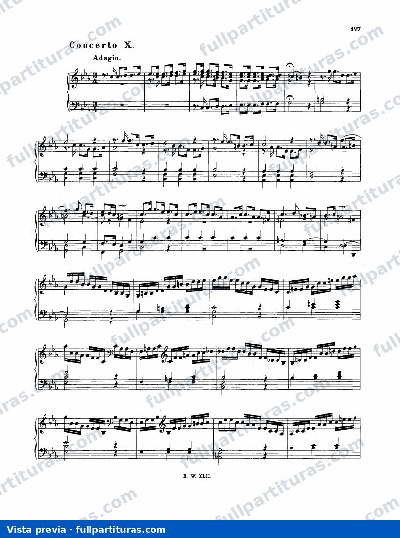 Arreglo de conciertos de otros autores: Concerto in C minor, BWV 981 — preview