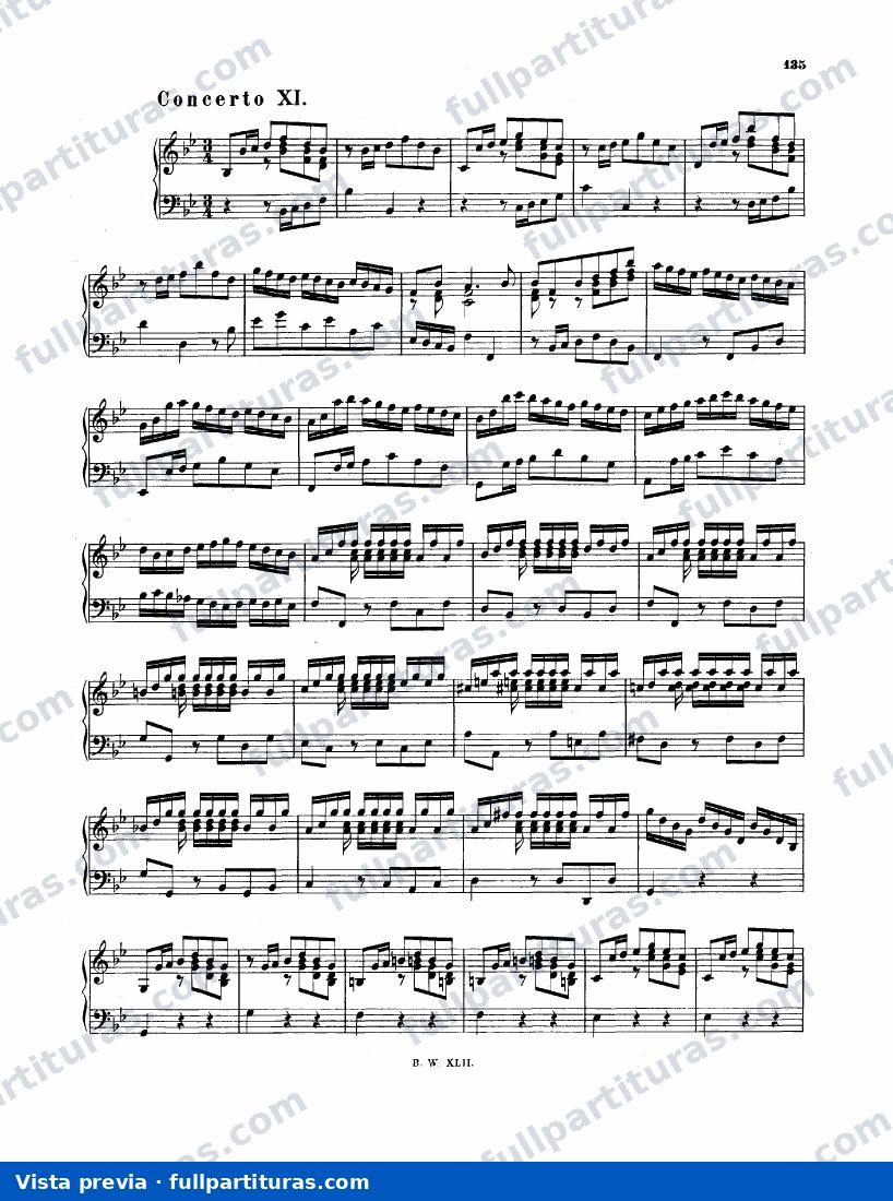 Concerto in B♭ major, BWV 982 — preview