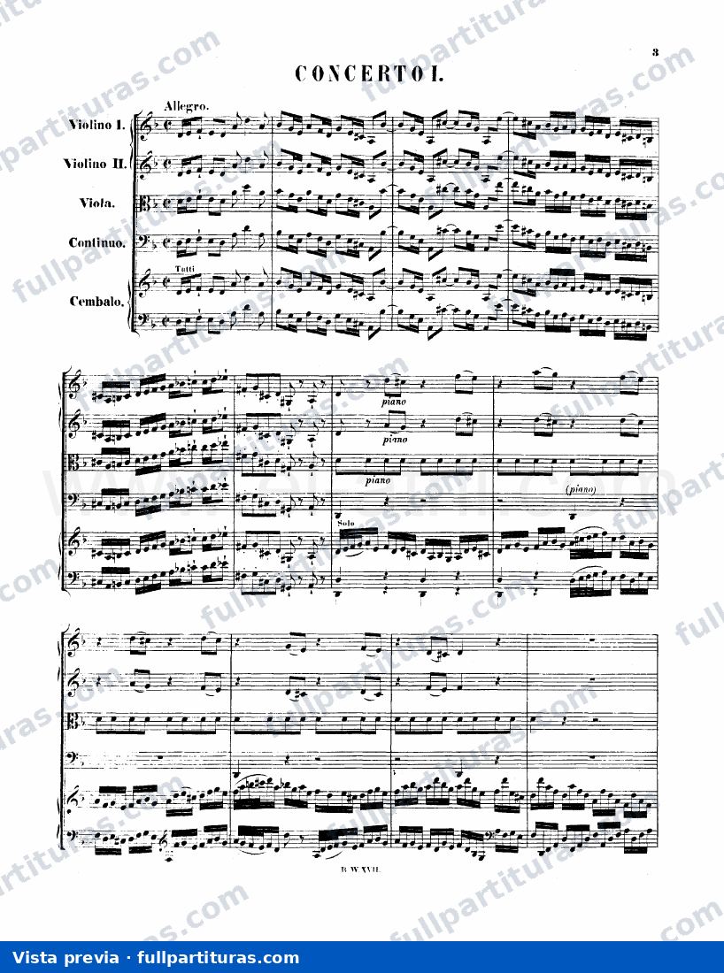 Conciertos para Clave: Concierto para clave Nº 1 — preview