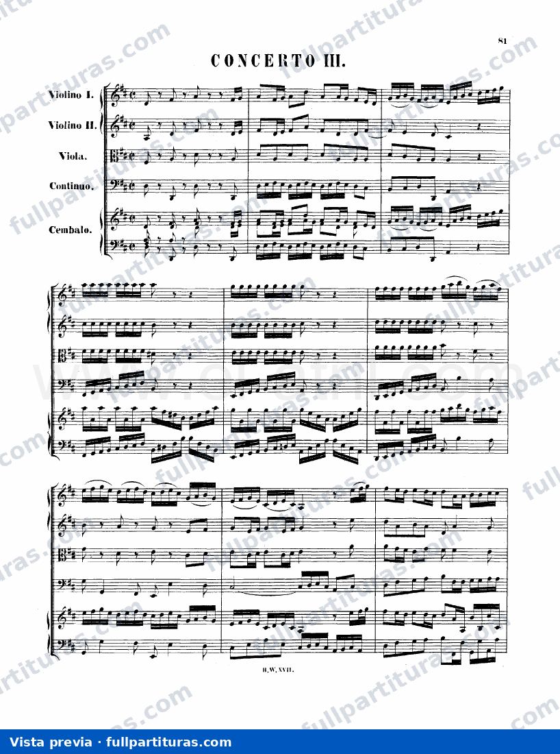 Conciertos para Clave: Concierto para clave Nº 3 — preview
