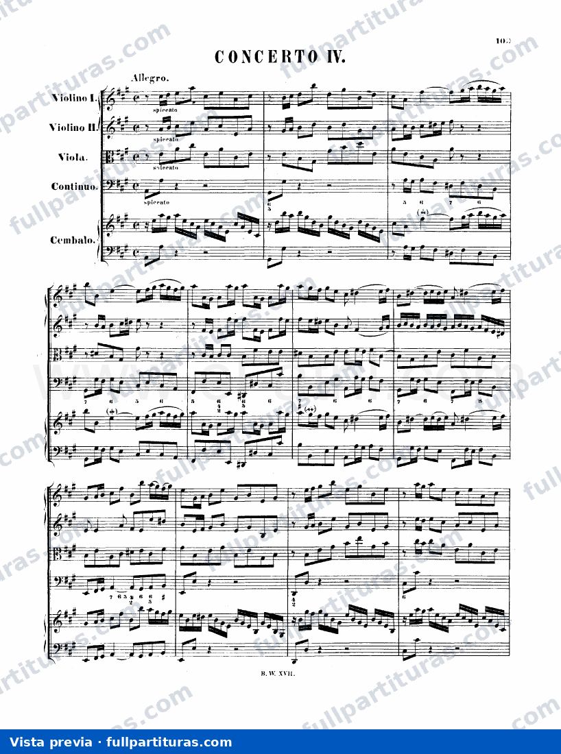 Conciertos para Clave: Concierto para clave Nº 4 — preview