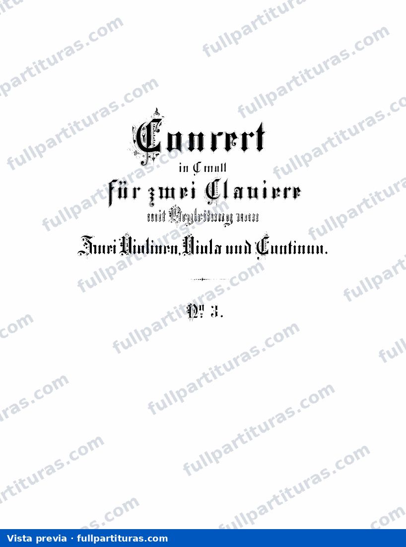 Concerto para 2 claves in C minor, — vista previa