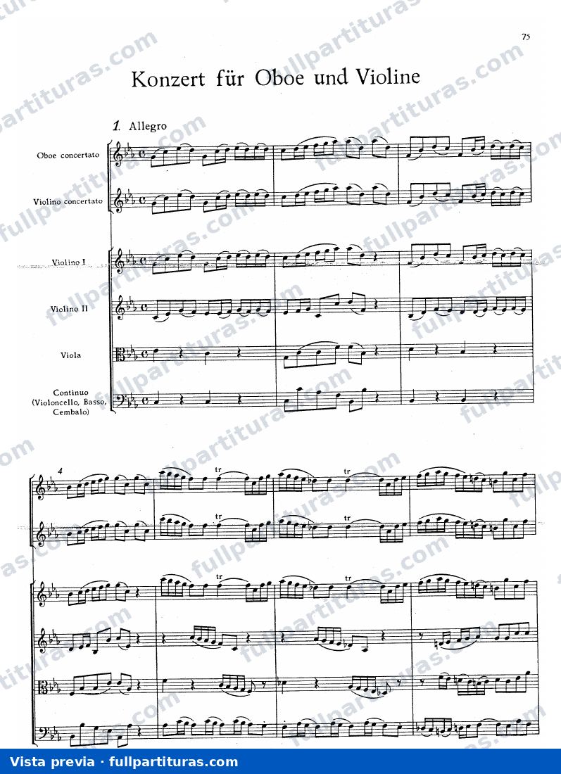 Concierto para Violín y Oboe en Cm BWV 1060 — preview