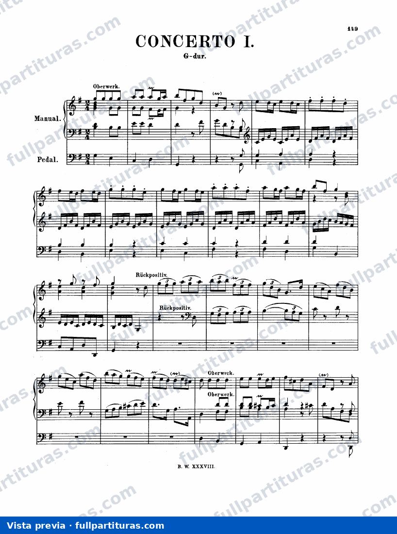 Concierto Italiano BWV 971: Concierto Nº 1 en G mayor — preview