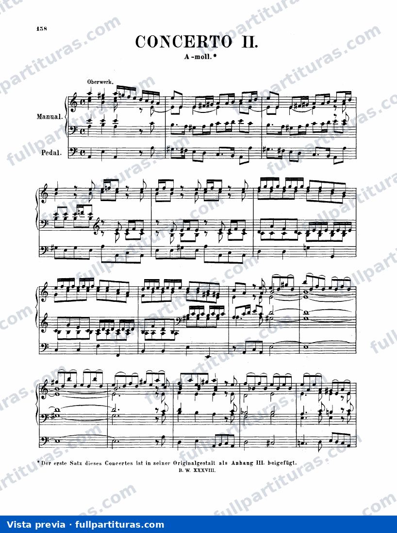 Concierto Italiano BWV 971: Concierto Nº 2 en A menor — preview