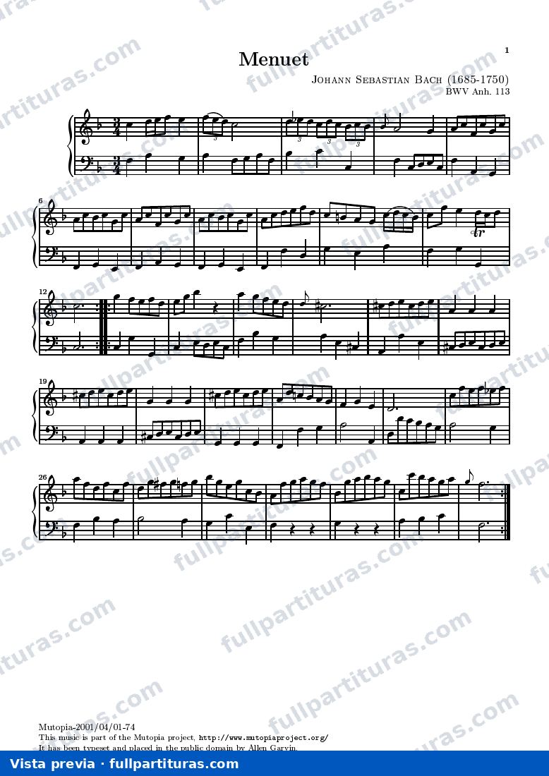 Minuetto BWV 113 — preview