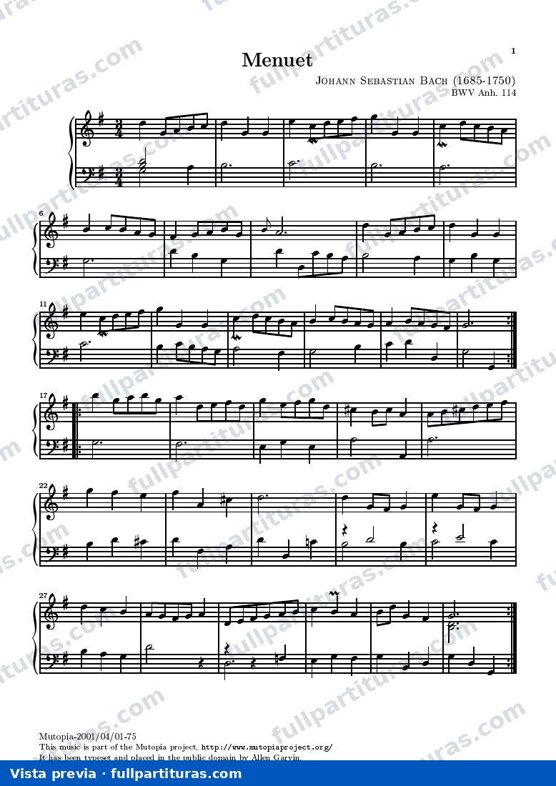 Minuetto BWV 114 — preview