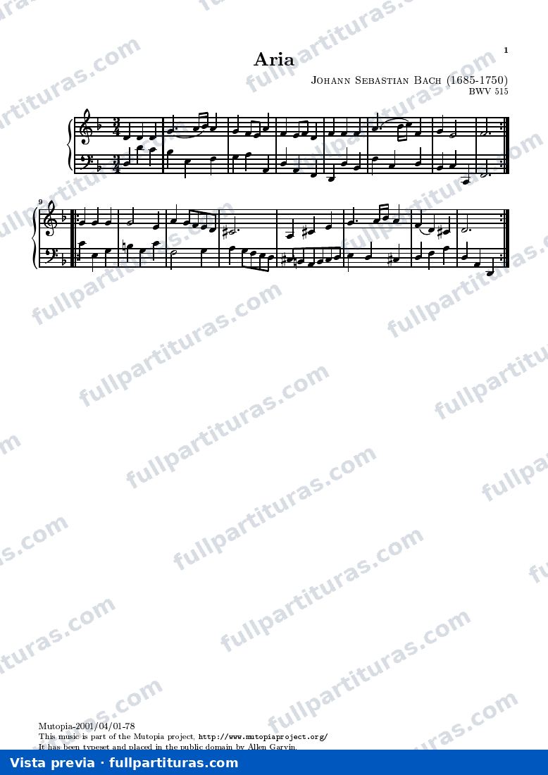 Aria BWV 515 — preview