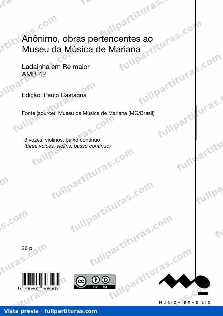Ladainha em ré maior, Anônimo — preview