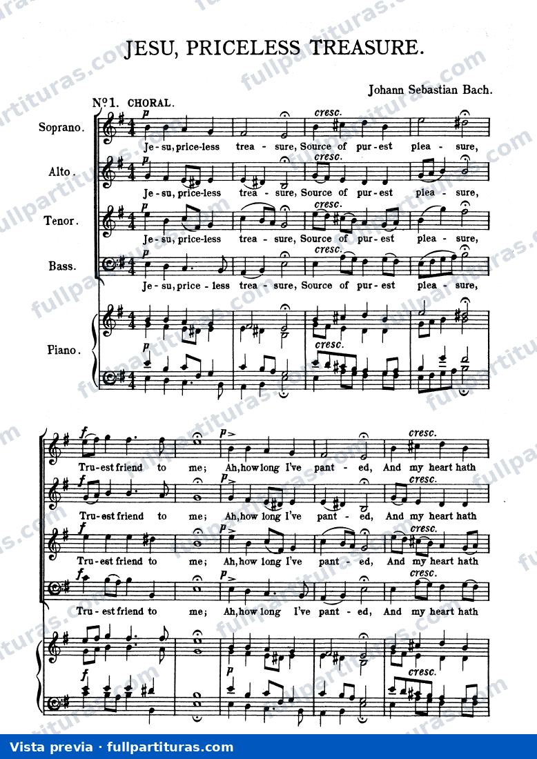 Jesu, meine Freude BWV 227 — preview