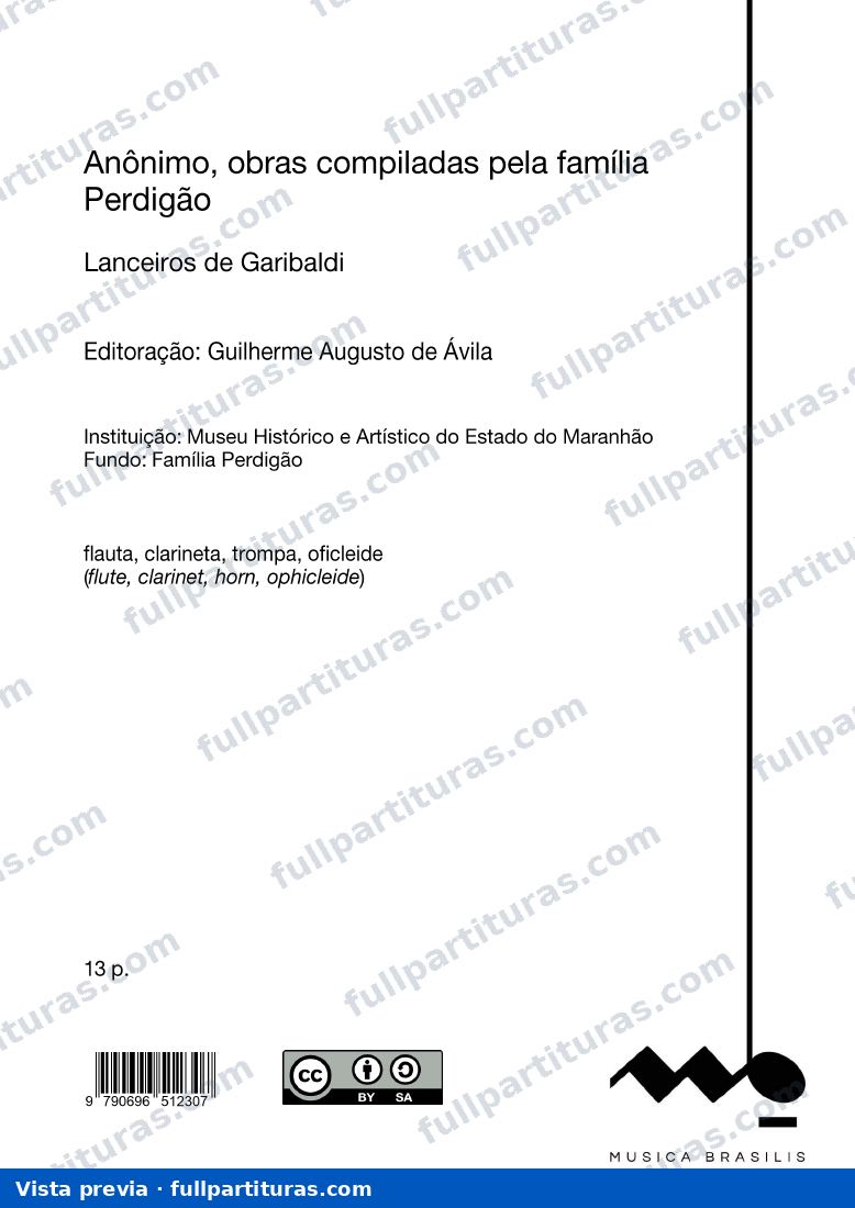 Lanceiros de Garibaldi, Anônimo — preview