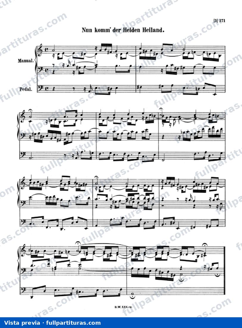 Música para Órgano: Das Orgelbüchlein — preview