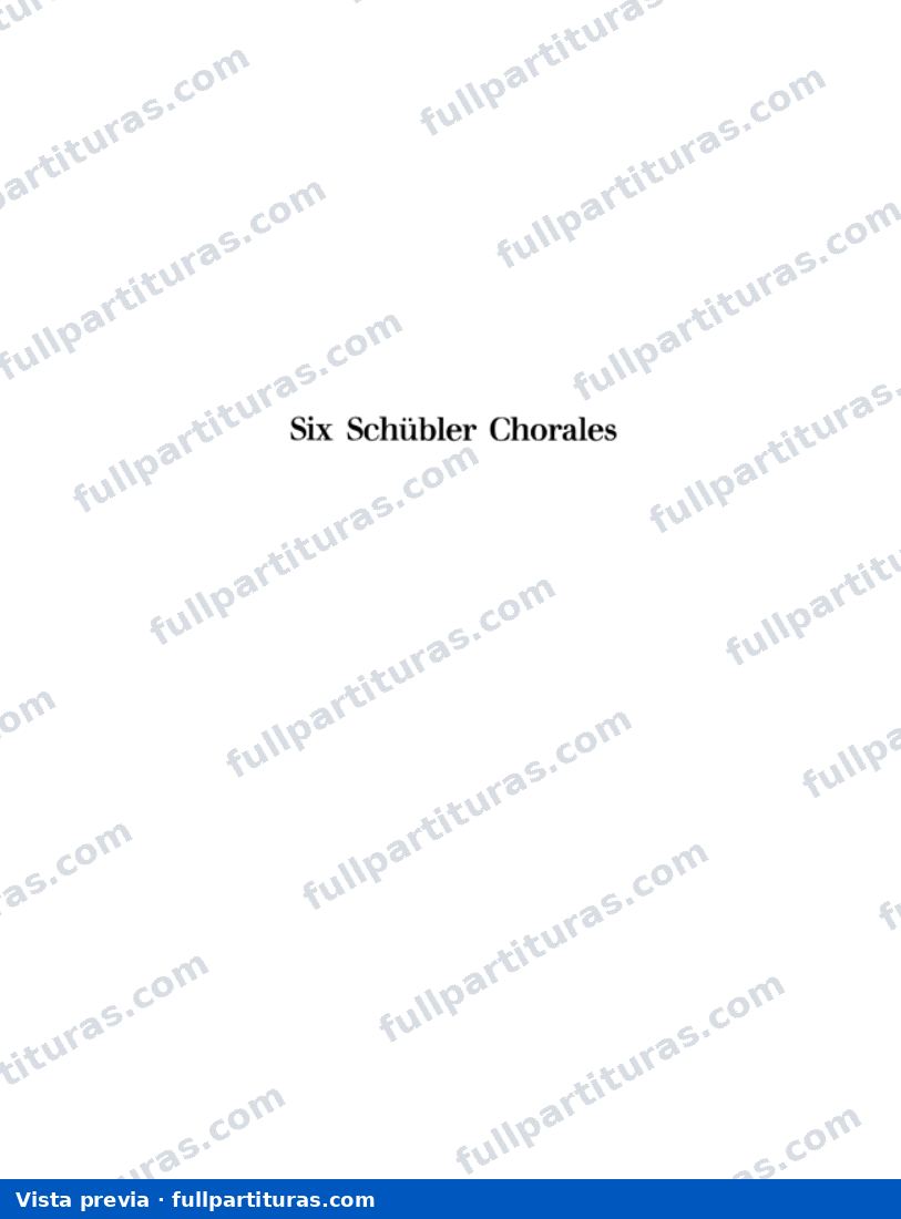 Six Schübler Corales — preview