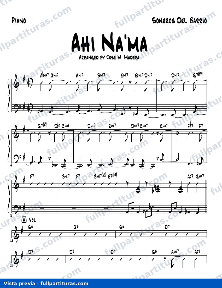 Ahí na ma (Piano) — vista previa