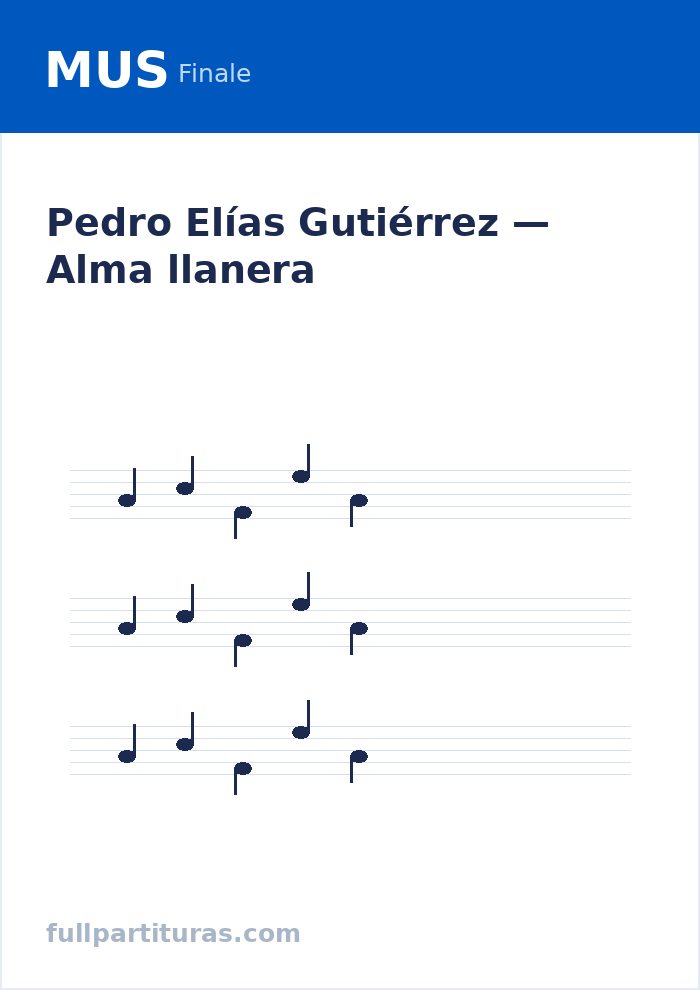 Alma llanera — Vorschau