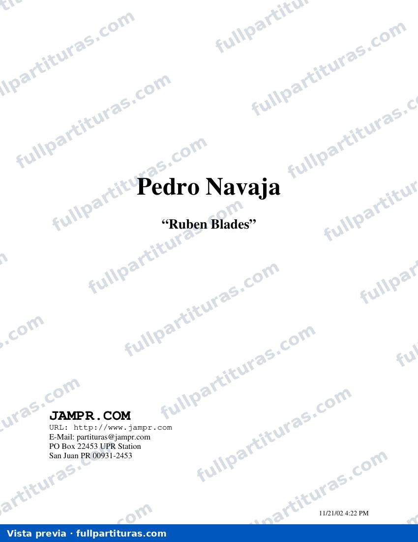 Pedro Navaja — preview