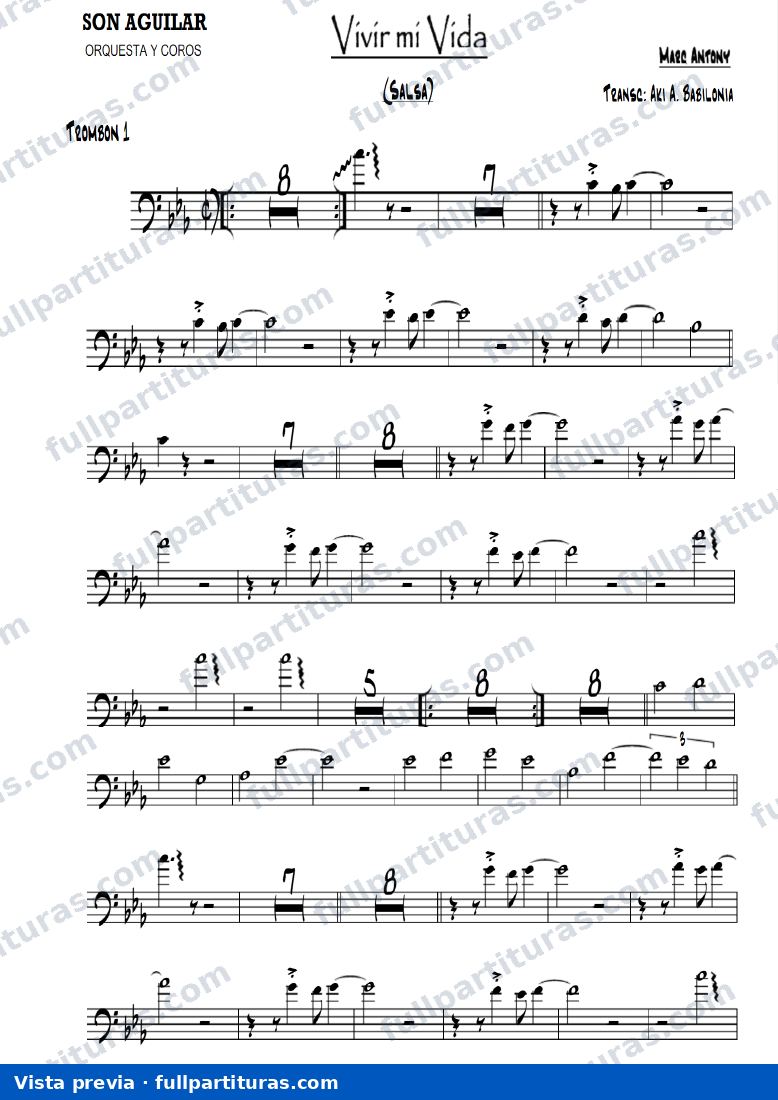 Vivir mi vida (Trombón 1) — vista previa
