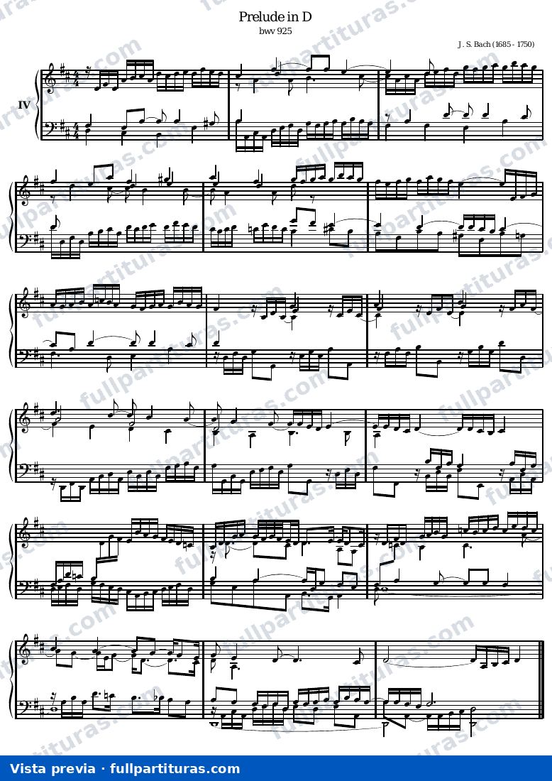 Preludio BWV 925 — preview