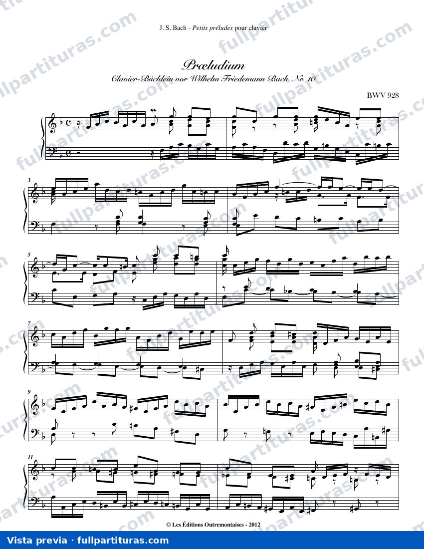 Preludio BWV 928 — preview