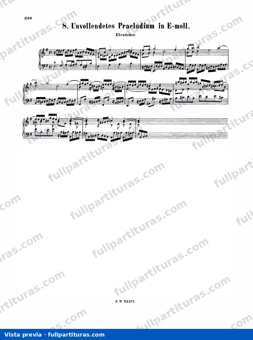 Preludio BWV 932 — preview