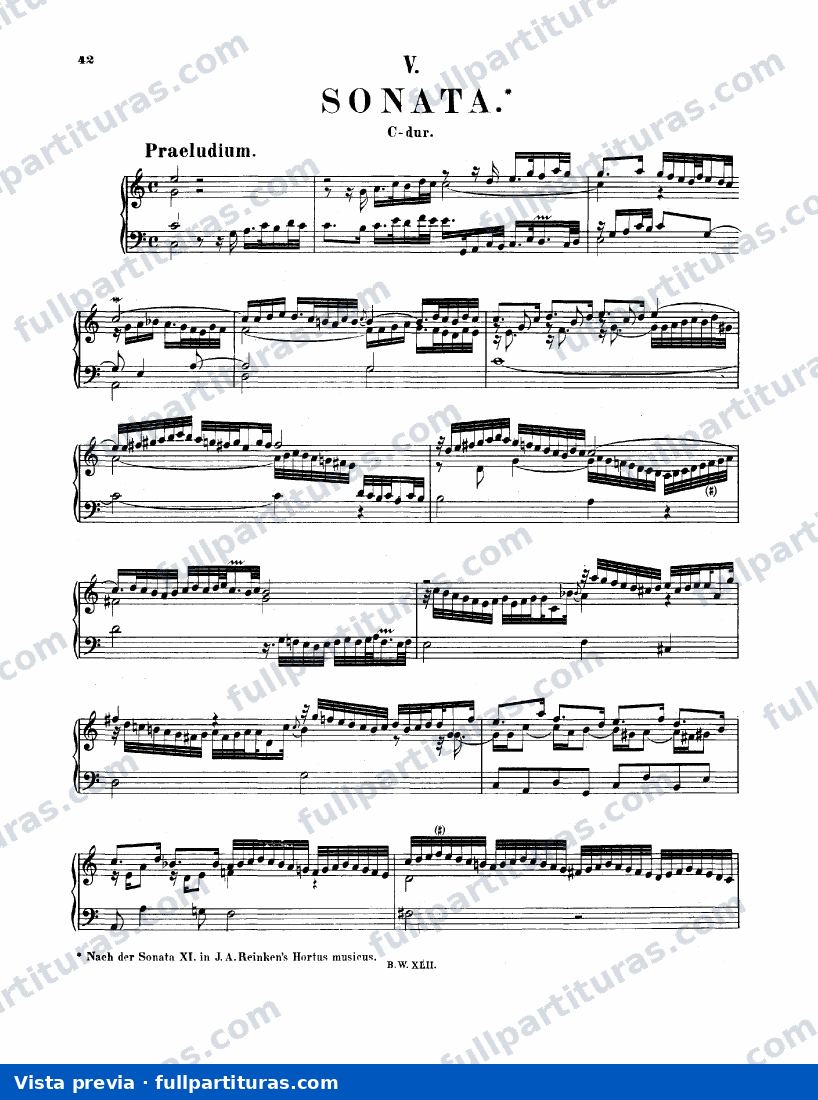 Sonata en C BWV 966 — preview