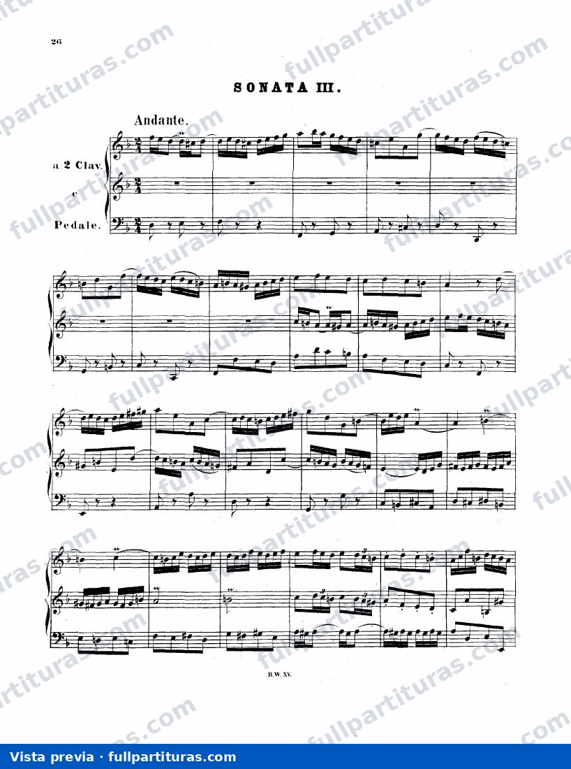 Organ Sonata No.3 in D minor, BWV 527 — preview