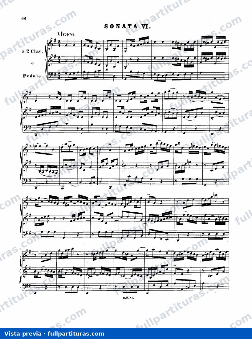 Organ Sonata No.6 in G major, BWV 530 — preview